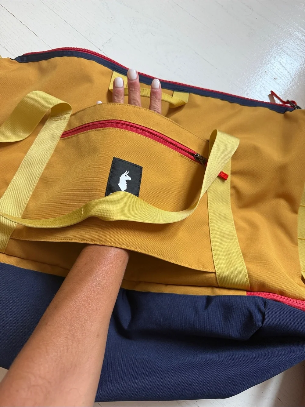 cotopaxi viaje weekend 35l Mustard Yellow and Navy Convertible Tote